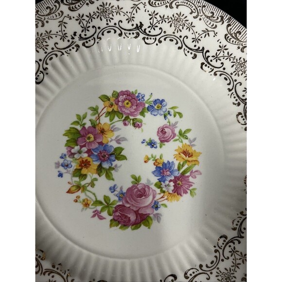 VTG 3 Royal National Brotherhood Operative Potters 22k Gold Bread Plates 6” 5265 - Picture 4 of 12